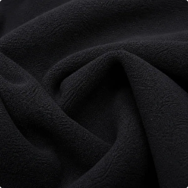 Folded black fabric showing a soft textured surface
