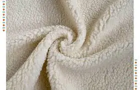 Cream fleece fabric texture
