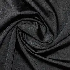 Black poly spandex fabric texture