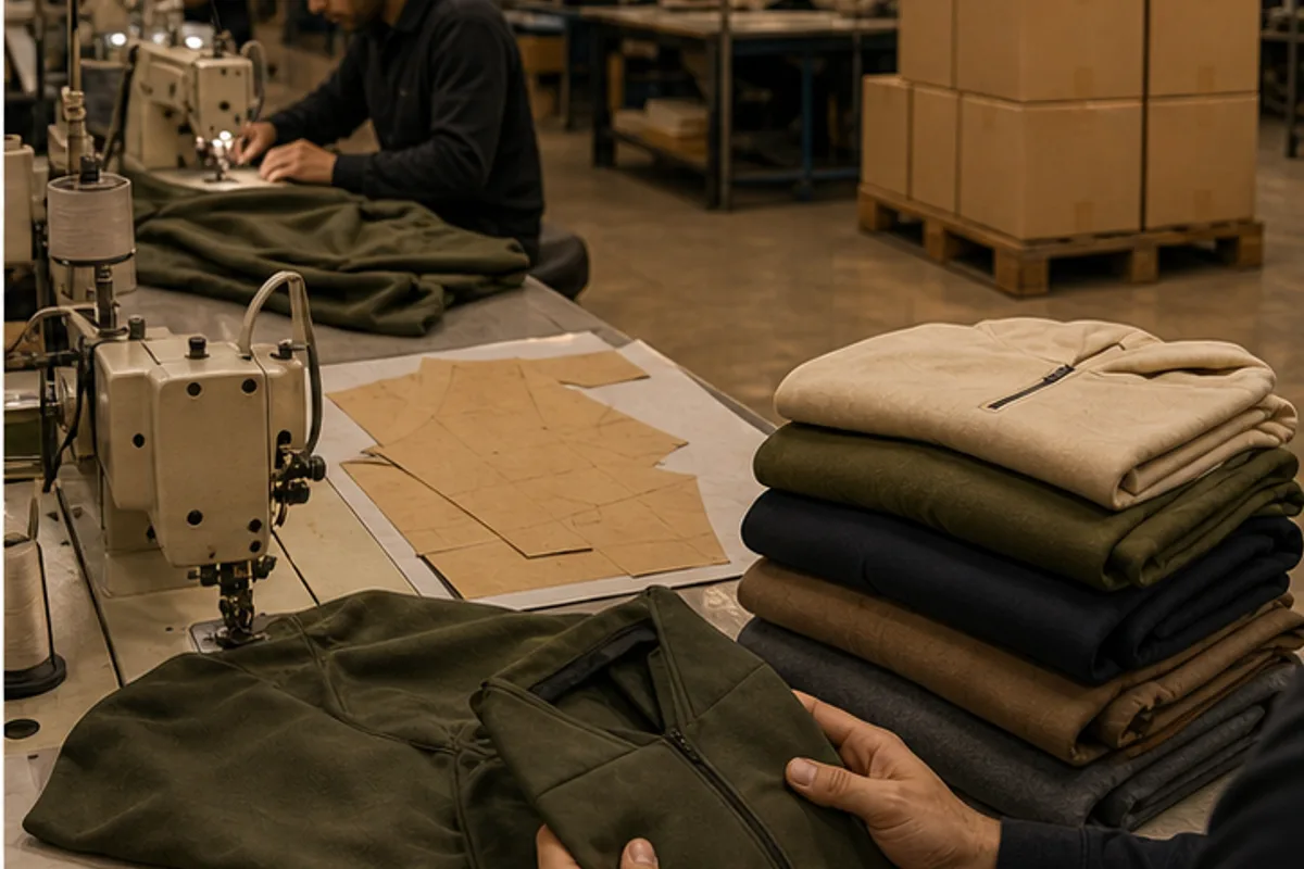 Garment production workflow for custom clothing orders