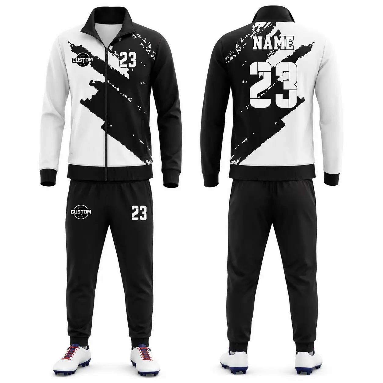 White track suit combo