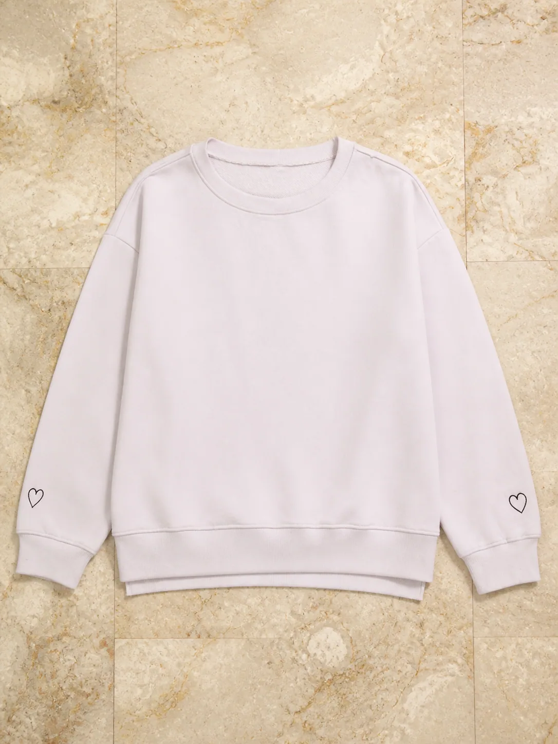 White crewneck sweatshirt from the United States shipment